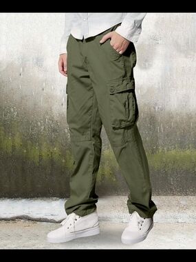 Smoke & Ash Men's Paratrooper Pants, Size XL (38) — Loose Fit, Raver, Skater, Y2